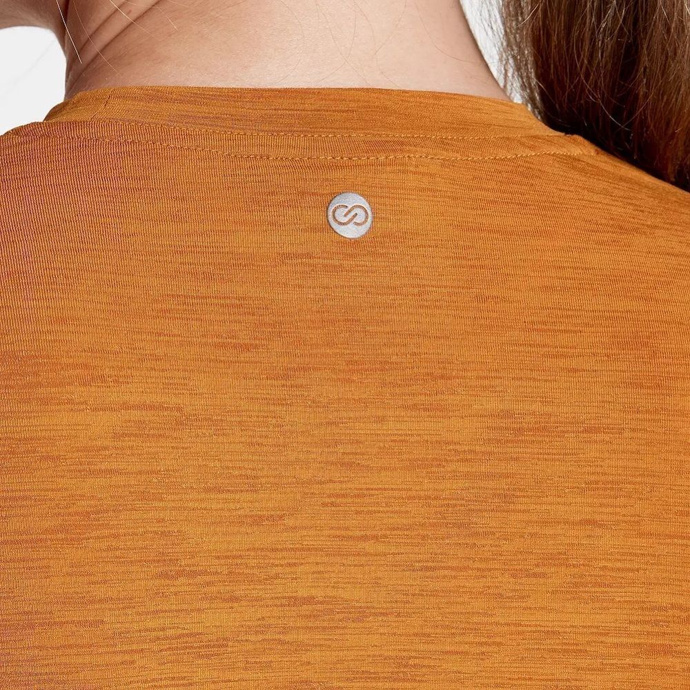 CALIA Women's Tissue Texture Long Sleeve Golf Crew NEW Size XL Golden Warmth - Picture 4 of 15